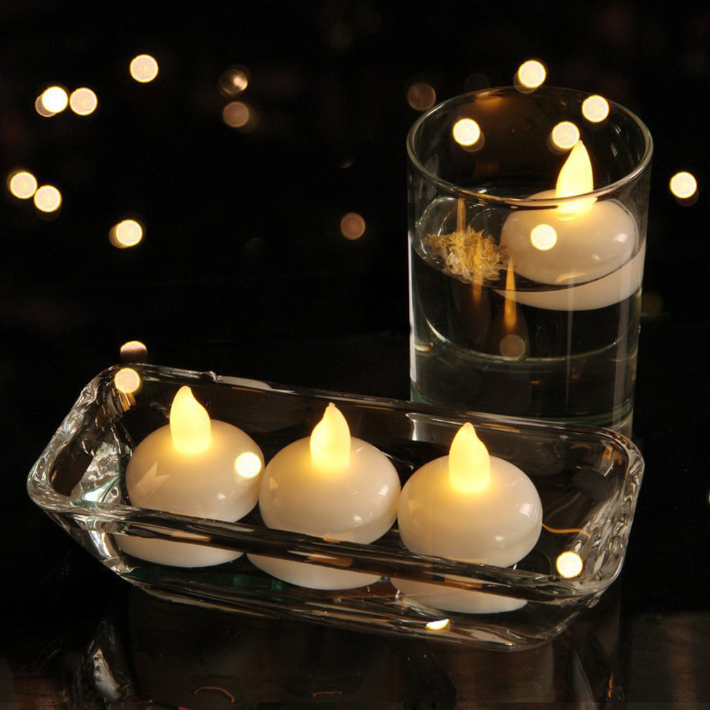 Paraffin Wax - 12Pcs Waterproof Floating Lights LED Flameless