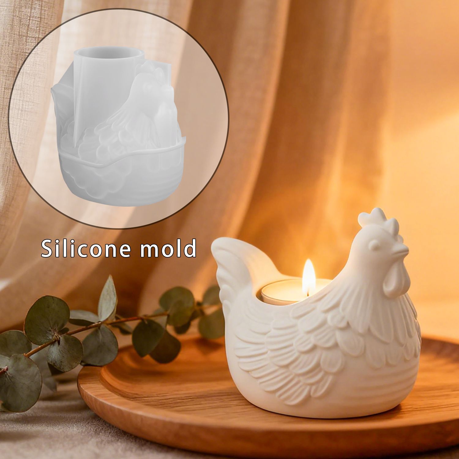 Candle Molds - DIY 3D Little Chicken Candle Holder
