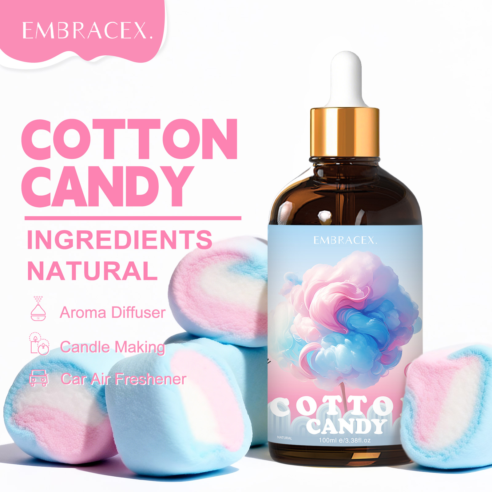 100ml Cotton Candy Fragrance O - огляд і ціна Silk Candle