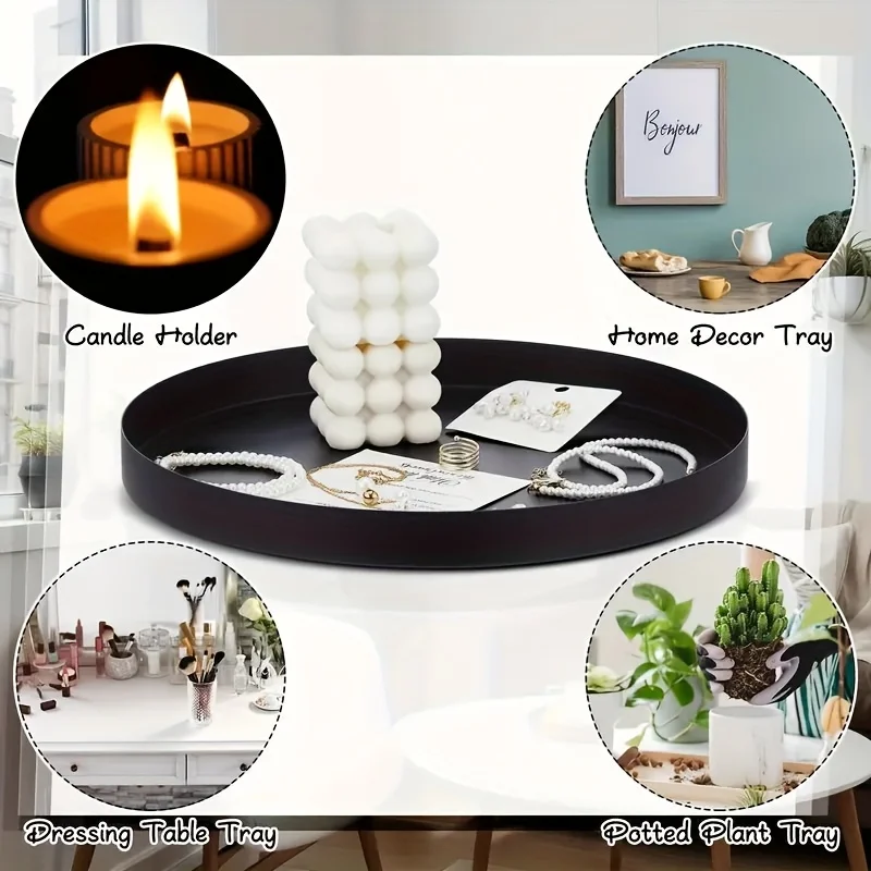 1Pc Modern black circular ABS  - огляд і ціна Silk Candle