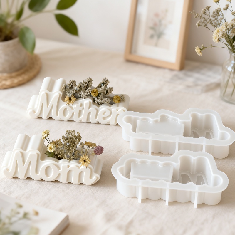 Letter Shape Vase Plaster Sili - огляд і ціна Candle Containers