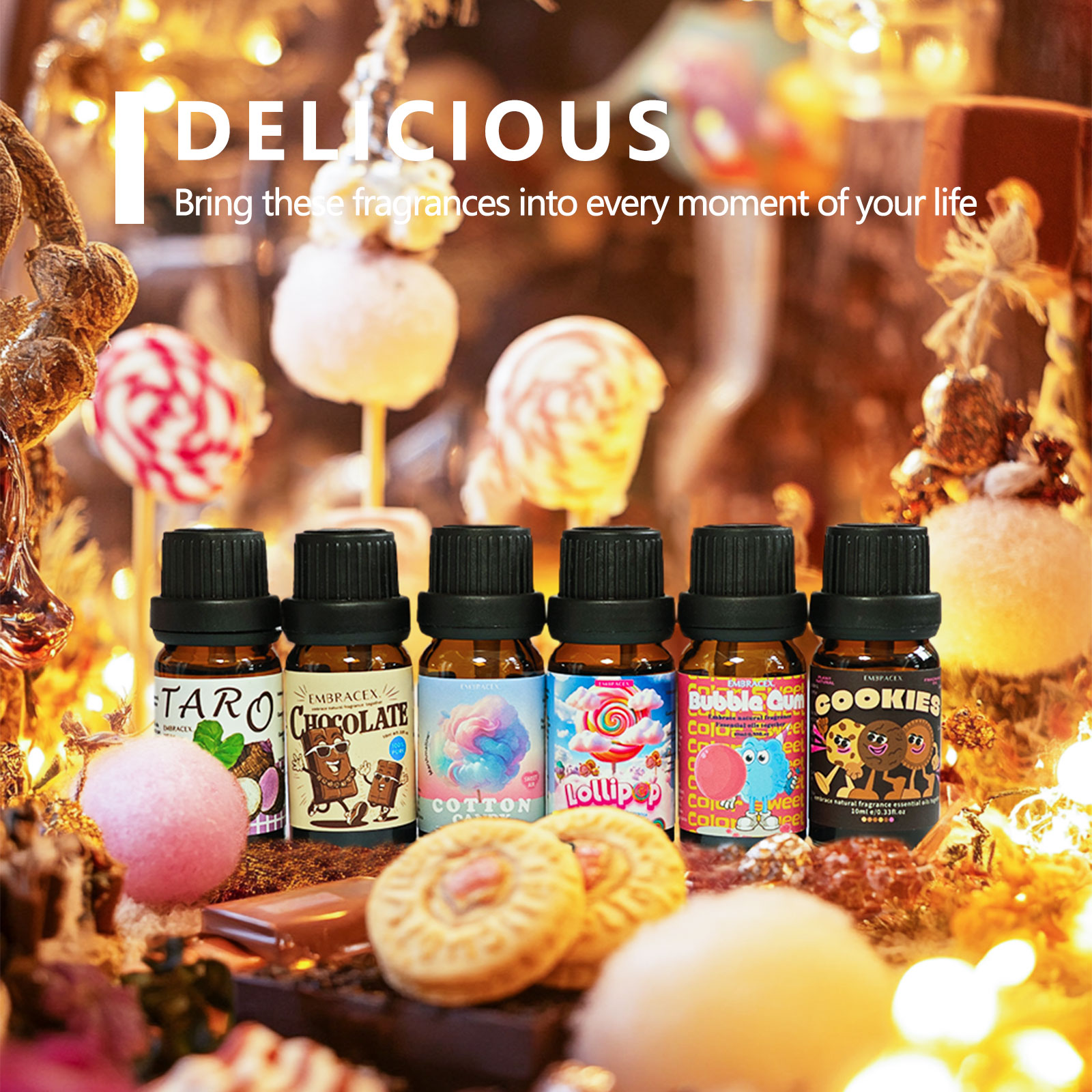 6PC/1Set Delicious Fragrance O - огляд і ціна Silk Candle