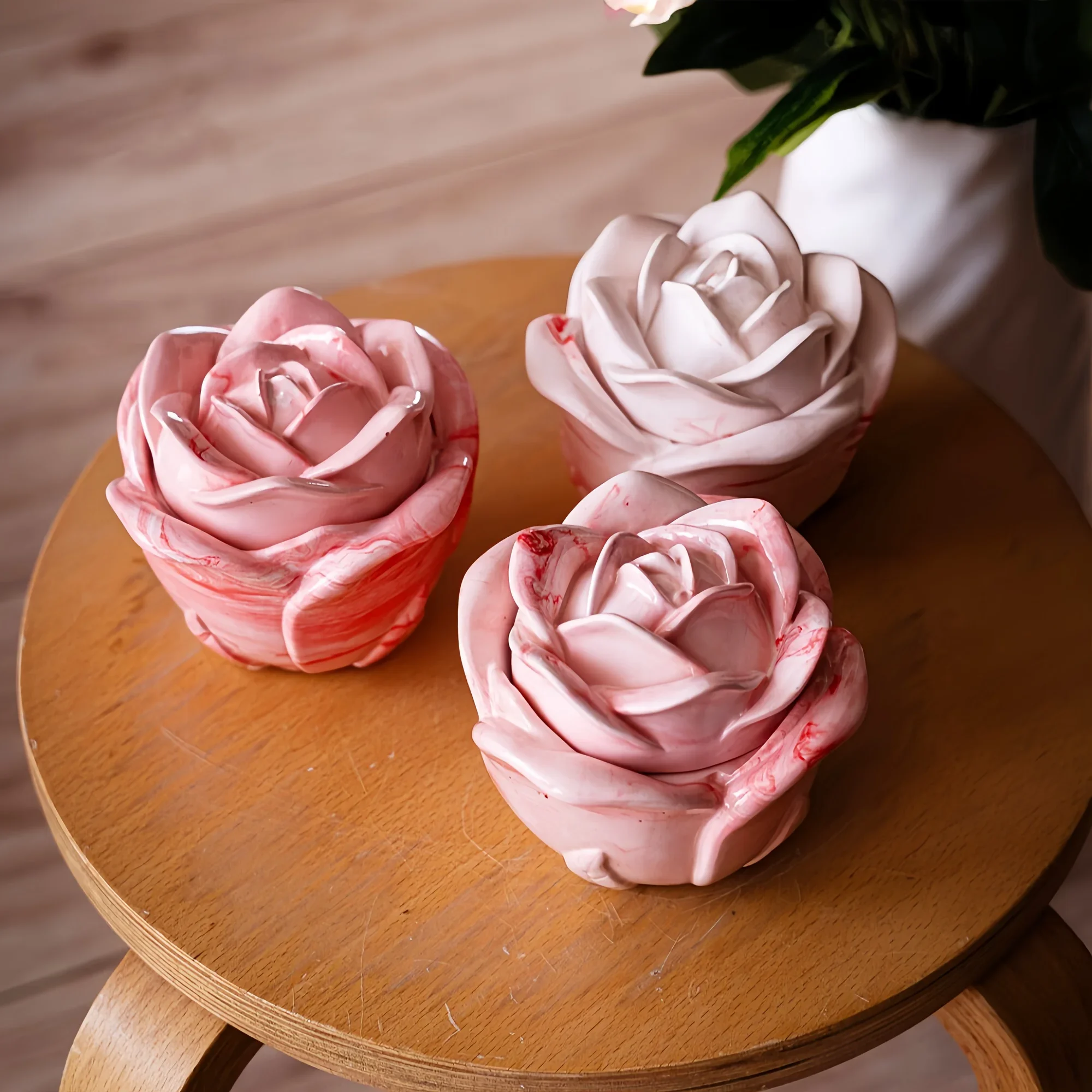 2-Piece Set Rose Shaped Silico - огляд і ціна Candle Molds