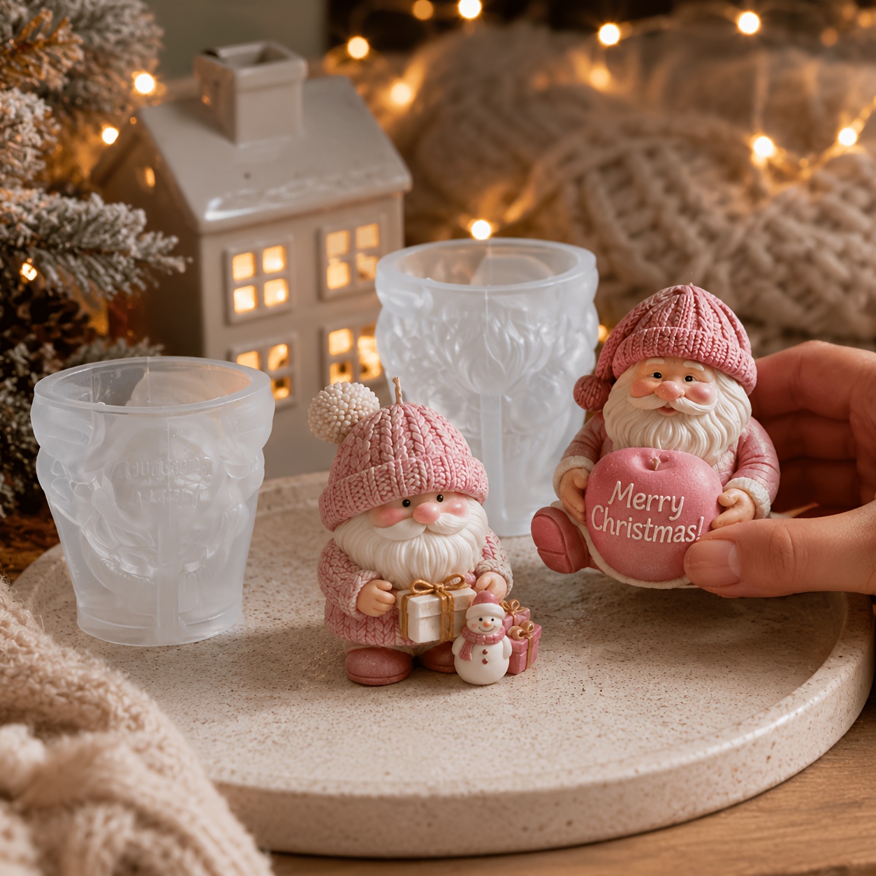Xmas Holiday Gnome Silicone Ca - огляд і ціна Candle Making Kit