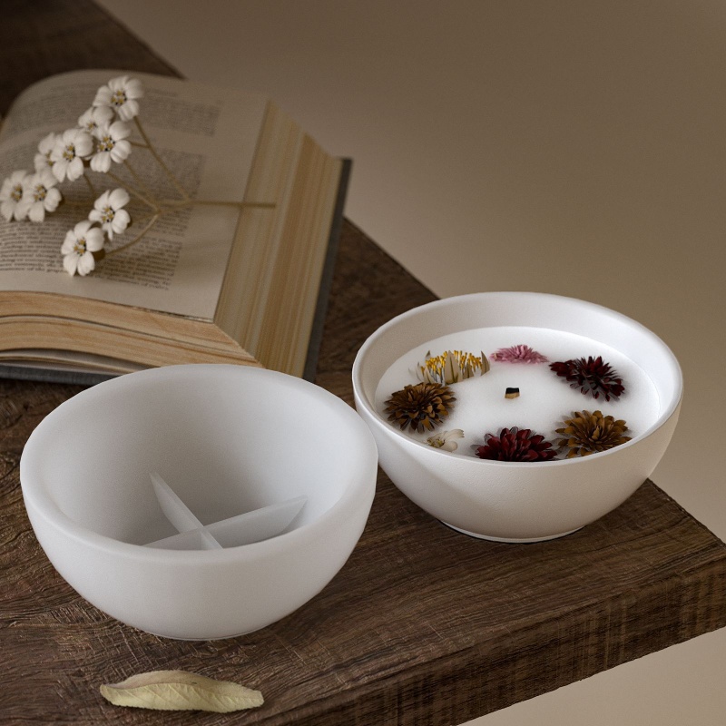 Round Candle Bowl Concrete Sil - огляд і ціна Candle Containers